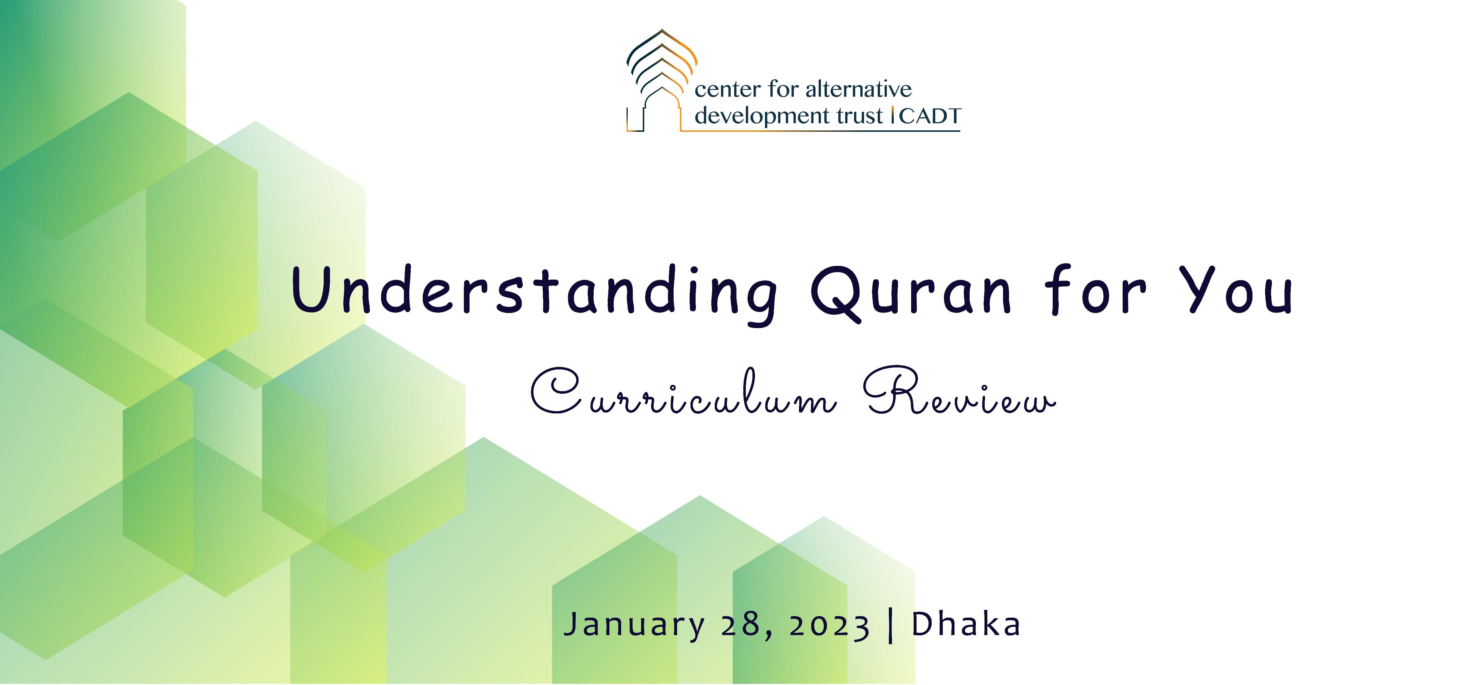 Understanding Quran for You — curriculum review
